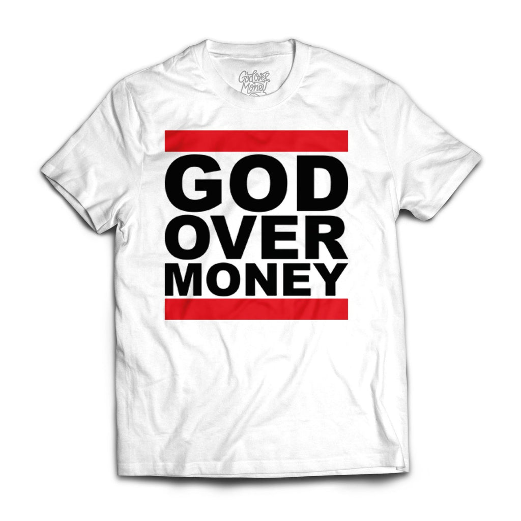 God Over Money White Tee