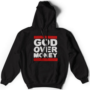 God Over Money Chenille Stitched Hoodie